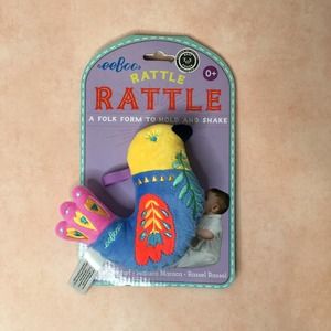 eeBoo bird folk rattle plush new ages 0+ kids toy